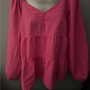 Pink Textured Top